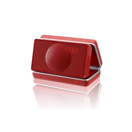 Geneva Model XS DAB+ / FM en Bluetooth reiswekkerradio met hifi sound, rood