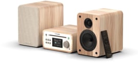 Pure Classic Stereo Mini microsysteem met DAB+ en FM radio met CD en Bluetooth, Wit Eiken