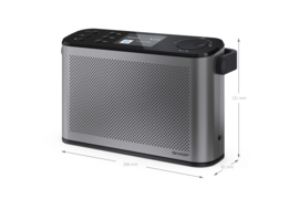 Sharp Osaka DR-540 stereo draagbare en oplaadbare DAB+ en FM radio met Bluetooth en alarmfunctie