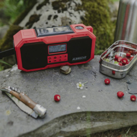 Albrecht DR 112 stereo draagbare nood radio en lamp met DAB+, FM, Bluetooth en alarm