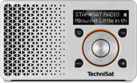 TechniSat DigitRadio 1 portable DAB+ en FM radio met  oplaadbare accu, zilver-oranje