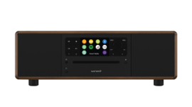 Sonoro Prestige X (2023 editie) SO-331 stereo internetradio met DAB+, FM, CD, Spotify en Bluetooth, walnoot - antraciet