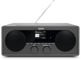 TechniSat DigitRadio 451 CD IR stereo houten wifi internetradio met CD, DAB+ en FM, antraciet