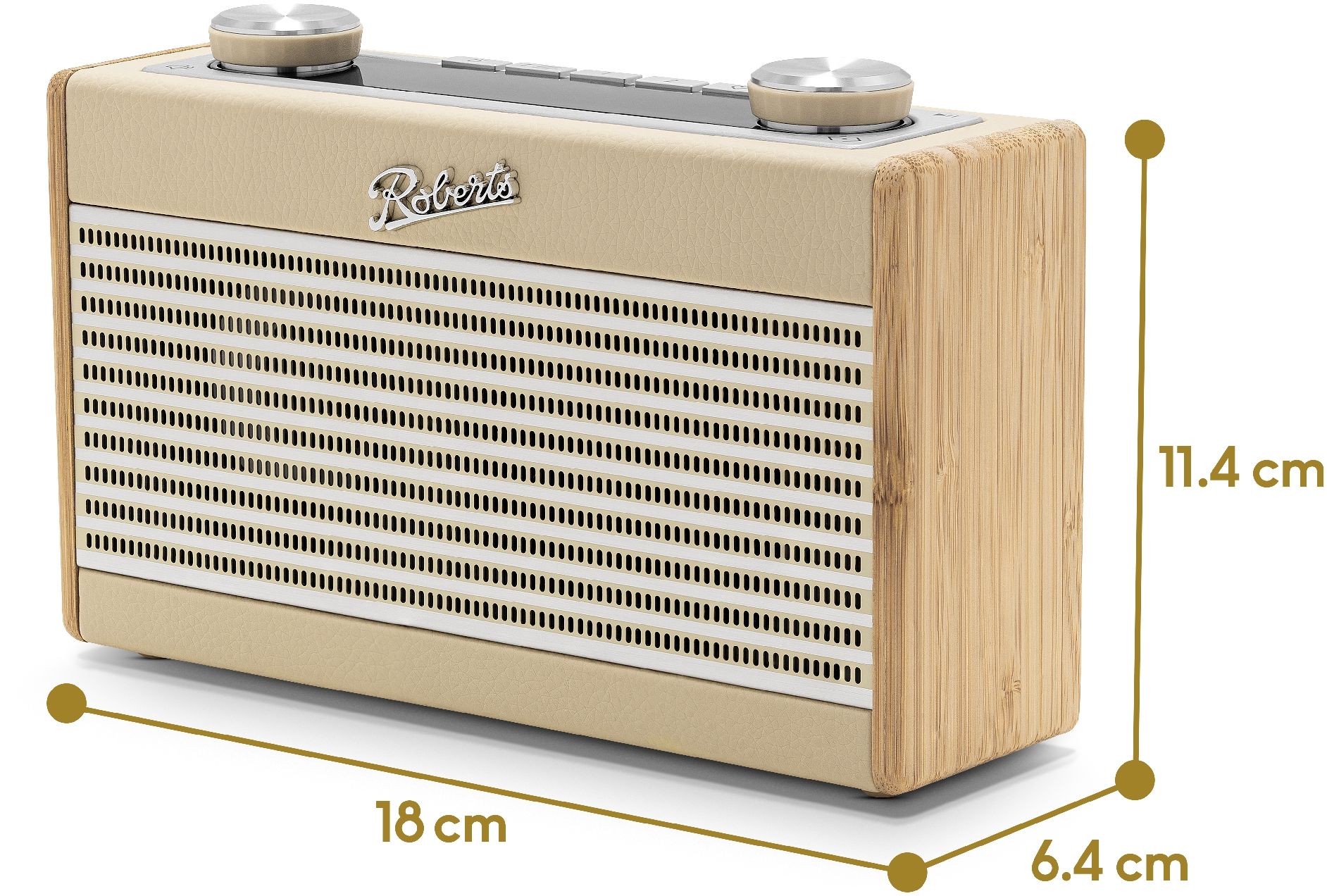 Roberts Rambler Uno retro DAB+ radio met FM en Bluetooth, Pastel Cream