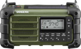 Sangean MMR-99 FM, AM en Bluetooth nood radio met zonnepaneel en dynamo, Forest Green