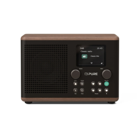 Pure Classic H4 digitale DAB+ en FM radio met Bluetooth, Zwart Walnoot