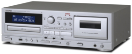 TEAC AD-850-SE hifi stereo cassette deck en CD en USB speler, zilver