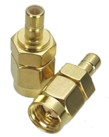 Verloop adapter connector SMA male naar SMB male / koppelstuk