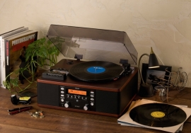 TEAC LP-R500A Multi Audiosysteem LP / CAS / CD / AM / FM / Recorder, rosewood