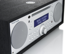 Tivoli Audio Music System+ hifi stereo systeem met DAB+ / FM, Bluetooth, CD-speler en wekkerradio, Black Ash - Silver