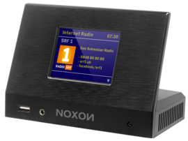 Noxon A120+ audio set top box voor stereo installaties met internetradio, DAB+, FM, USB, Bluetooth en Spotify, zwart
