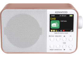 Kenwood CR-M30DAB oplaadbare draagbare radio met DAB+, FM en Bluetooth, roze