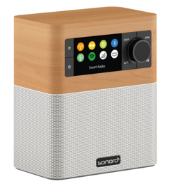 sonoro STREAM X internetradio met DAB+, FM, Bluetooth en USB, maple - white, OPEN DOOS