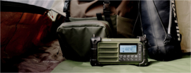 Sangean MMR-99 FM, AM en Bluetooth nood radio met zonnepaneel en dynamo, Forest Green