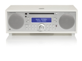 Tivoli Audio Music System+ hifi stereo systeem met DAB+ / FM, Bluetooth, CD-speler en wekkerradio, Wit