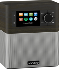 Sonoro STREAM internetradio met DAB+, FM, Bluetooth en USB, Bog Oak - Silver