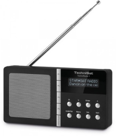 TechniSat TechniRadio 1 DAB+ en FM reisradio met alarm, zwart