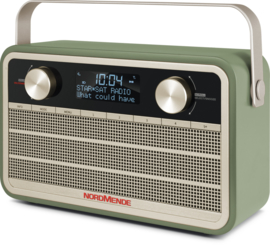 Nordmende Transita 120 oplaadbare draagbare DAB+ en FM radio, groen, OPEN DOOS