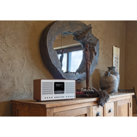 Revo SuperConnect Stereo radio met DAB+, internet, Bluetooth en Spotify, walnut silver