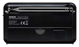 Sangean Pocket 640 (DPR-64) oplaadbare zakradio met DAB+ en FM, grijs-zwart