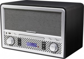 Soundmaster Elite Line NR955SW nostalgische stereo DAB+ radio met CD, USB en Bluetooth, zwart