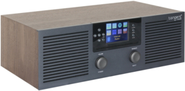 Tangent Radio Fem stereo internetradio met DAB+/FM, Bluetooth, Spotify, USB en CD, gunmetal - walnut