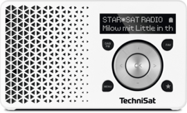 TechniSat DigitRadio 1 portable DAB+ en FM radio met  oplaadbare accu, wit-zilver