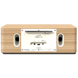 Pure Classic C-D6 stereo digitale DAB+ en FM radio met CD en Bluetooth, Wit Eiken