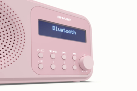Sharp DR-P420 BL draagbare DAB+ en FM radio met Bluetooth en alarmfunctie, roze