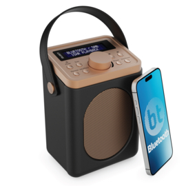 Majority Audio Little Shelford draagbare radio met DAB+, FM en Bluetooth, zwart