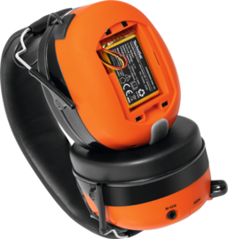TechniSat Stereoman DAB+ OD stereo DAB+ en FM hoofdtelefoon bouwradio - gehoorbeschermer met ingebouwde accu, oranje