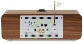 Ruark Audio R3 compact radio systeem, rich walnut