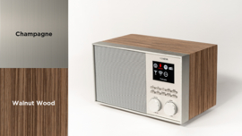 Geneva DeCon S internet, DAB+ en FM radio met Spotify en Bluetooth, champagne - walnut