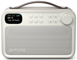 Pure Bloom vrolijke draagbare en oplaadbare radio voor binnen en buiten met DAB+ en FM met Bluetooth ontvangst, sand