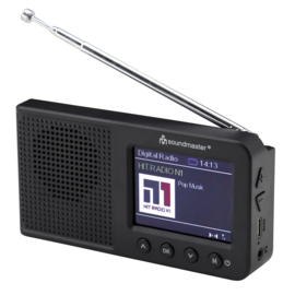 Soundmaster DAB175 SW kleine oplaadbare radio met DAB+, FM en Bluetooth