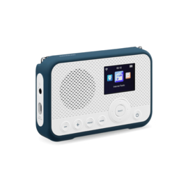 Sangean WFR-39 compacte oplaadbare radio met internet, Spotify Connect, DAB+, FM en audiostreaming,  wit - blauw