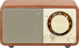 Sangean WR-7 PLUS mini FM radio met Bluetooth ontvangst, Natural Cherry