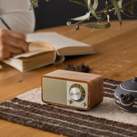 Sangean WR-7 PLUS mini FM radio met Bluetooth ontvangst, Vintage Walnut