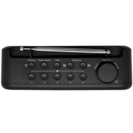 Pure Elan One2 eenvoudige DAB+ en FM portable radio met Bluetooth, zwart