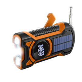 Hama Just in case nood radio powerbank met zaklamp, met handslinger dynamo en zonnepaneel