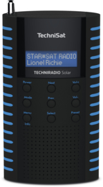 TechniSat TechniRadio Solar portable DAB+ en FM radio met ingebouwde zonnepaneel en oplaadbare accu, blauw