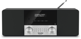 TechniSat DIGITRADIO 3 stereo tafelradio met DAB+ digital radio, FM, Bluetooth, CD-speler en USB, zwart