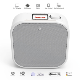 Hama DIR355BT onderbouw DAB+ en internet digitale radio met Spotify Connect, FM en Bluetooth, wit