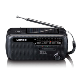 Lenco draagbare opwindbare noodradio zaklamp en powerbank in één