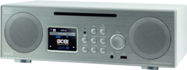 Imperial DABMAN i450 CD stereo 2.1 radio met internet, DAB+, CD, USB, Bluetooth, zilver-wit