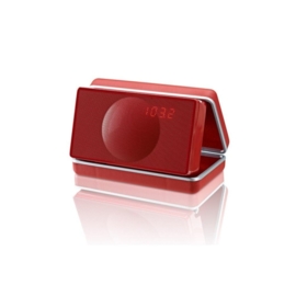 Geneva Model XS DAB+ / FM en Bluetooth reiswekkerradio met hifi sound, rood, ex-DEMO