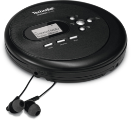 TechniSat DigitRadio CD 2GO draagbare DAB+ en FM radio met  CD speler, zwart