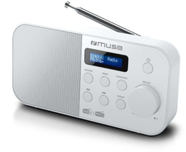Muse M-109 DBW compacte DAB+ radio met FM, wit