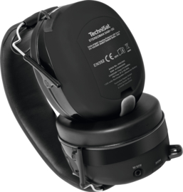 TechniSat Stereoman DAB+ OD stereo DAB+ en FM hoofdtelefoon bouwradio - gehoorbeschermer met ingebouwde accu, zwart