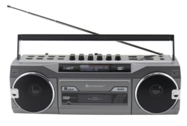 Soundmaster SRR80TI old skool boombox cassette speler met DAB+, FM, Bluetooth, SD en USB, metaal